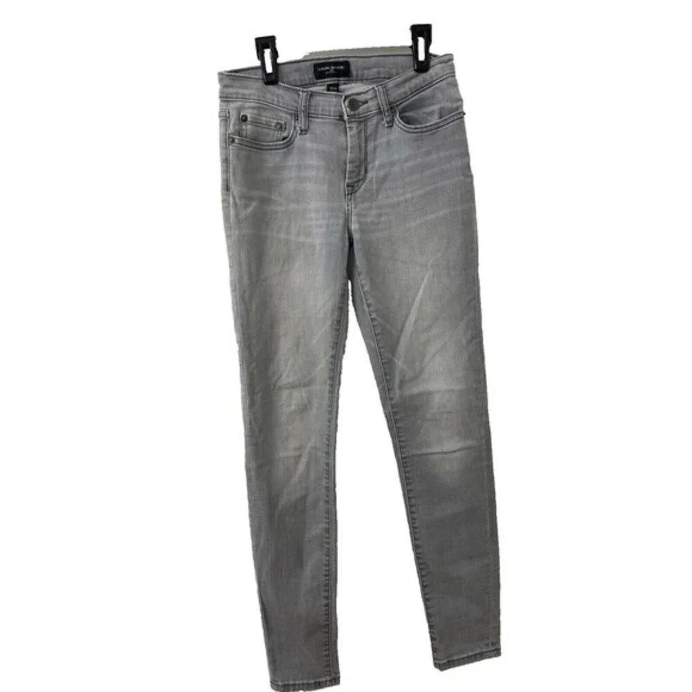 Banana Republic Jeans Womens 25/0 Gray Sculpt Skinny Stretch Low Rise - Picture 3 of 11
